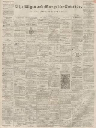 cover page of Elgin Courier published on March 19, 1858