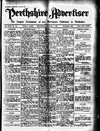 cover page of Perthshire Advertiser published on November 2, 1927