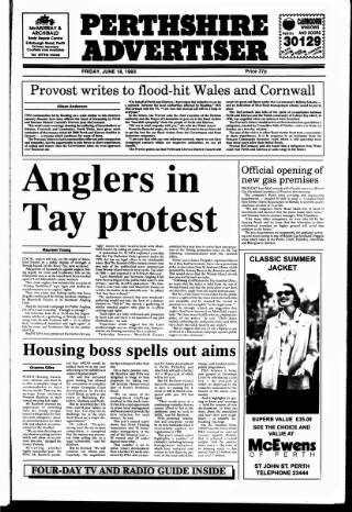 cover page of Perthshire Advertiser published on June 18, 1993