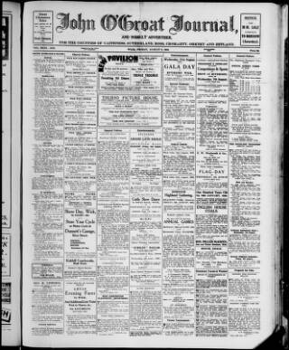 cover page of John o' Groat Journal published on August 2, 1935