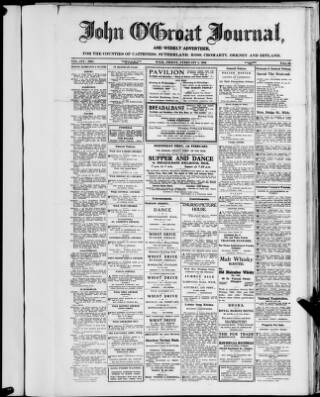 cover page of John o' Groat Journal published on February 2, 1940