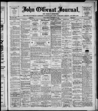 cover page of John o' Groat Journal published on September 17, 1943
