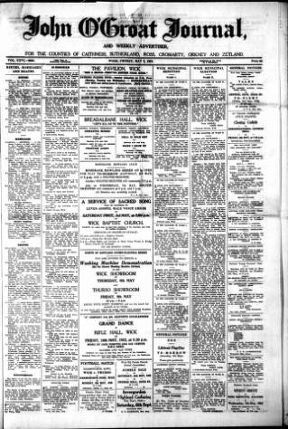 cover page of John o' Groat Journal published on May 2, 1952