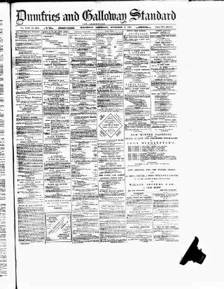 cover page of Dumfries and Galloway Standard published on November 2, 1887