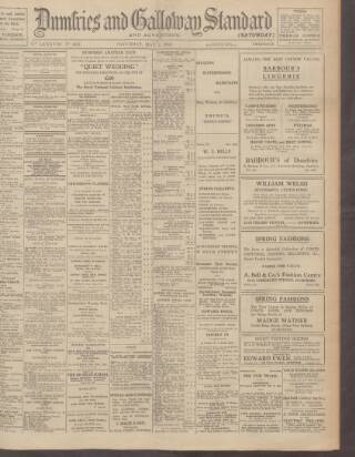 cover page of Dumfries and Galloway Standard published on May 2, 1942