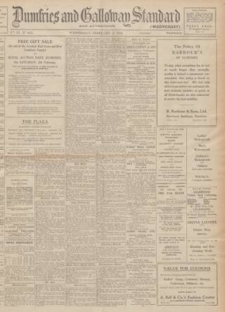 cover page of Dumfries and Galloway Standard published on February 2, 1944