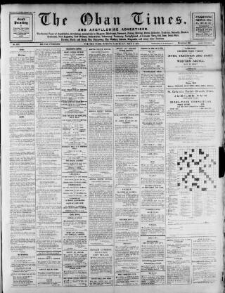cover page of Oban Times and Argyllshire Advertiser published on May 2, 1925