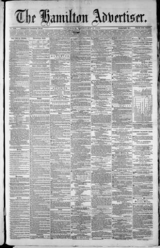 cover page of Hamilton Advertiser published on February 2, 1884