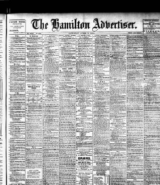 cover page of Hamilton Advertiser published on April 1, 1905