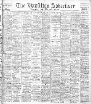 cover page of Hamilton Advertiser published on September 17, 1921