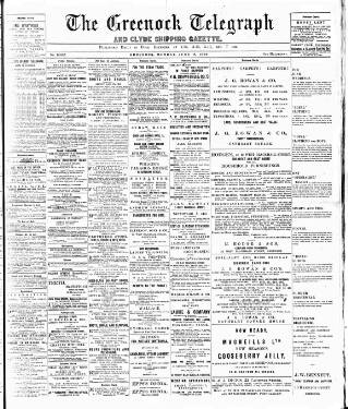 cover page of Greenock Telegraph and Clyde Shipping Gazette published on June 18, 1900