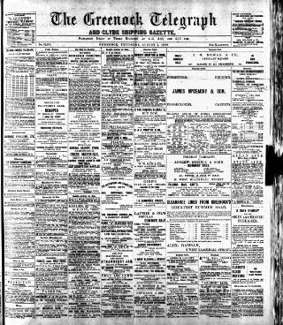 cover page of Greenock Telegraph and Clyde Shipping Gazette published on August 2, 1906