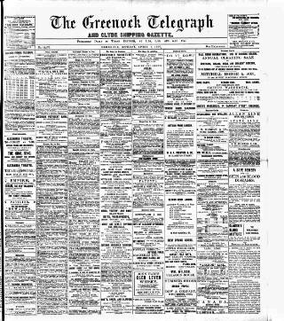 cover page of Greenock Telegraph and Clyde Shipping Gazette published on April 1, 1907