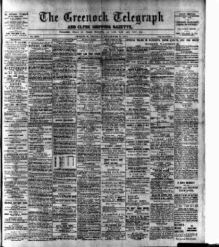 cover page of Greenock Telegraph and Clyde Shipping Gazette published on November 2, 1909