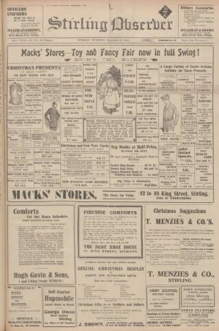 cover page of Stirling Observer published on December 14, 1915