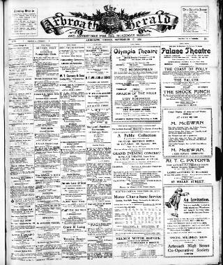 cover page of Arbroath Herald published on September 17, 1926