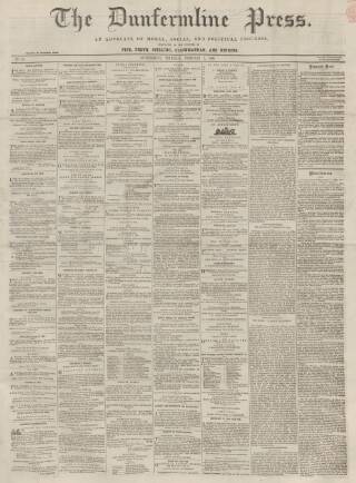 cover page of Dunfermline Press published on February 2, 1860