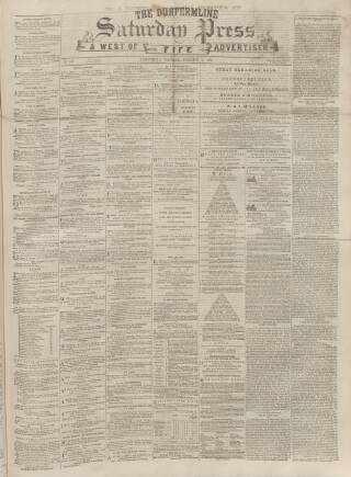 cover page of Dunfermline Saturday Press published on February 2, 1867