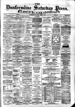 cover page of Dunfermline Saturday Press published on April 1, 1876