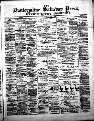 cover page of Dunfermline Saturday Press published on May 2, 1885