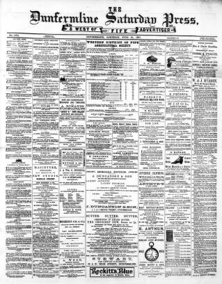 cover page of Dunfermline Saturday Press published on June 18, 1887