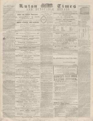 cover page of Luton Times and Advertiser published on May 4, 1872