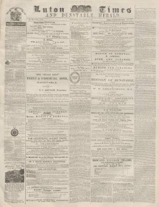 cover page of Luton Times and Advertiser published on November 2, 1872