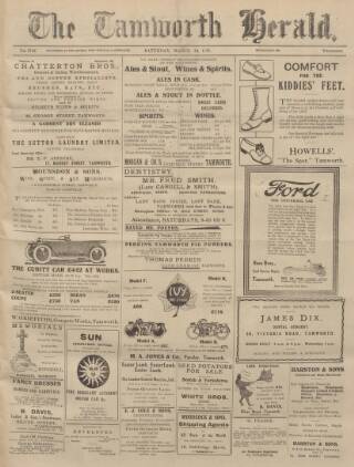 cover page of Tamworth Herald published on March 19, 1921