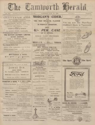 cover page of Tamworth Herald published on June 18, 1921