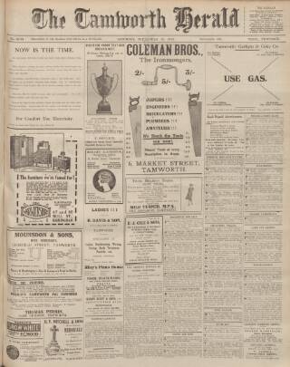 cover page of Tamworth Herald published on September 17, 1927