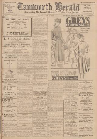 cover page of Tamworth Herald published on May 4, 1940