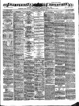 cover page of Hampshire Advertiser published on September 17, 1890