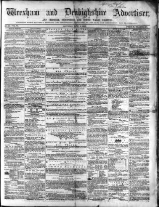 cover page of Wrexham Advertiser published on June 18, 1859
