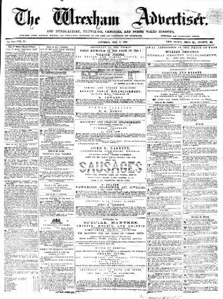 cover page of Wrexham Advertiser published on May 2, 1863