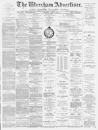 cover page of Wrexham Advertiser published on June 18, 1881