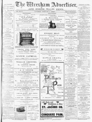 cover page of Wrexham Advertiser published on February 2, 1895