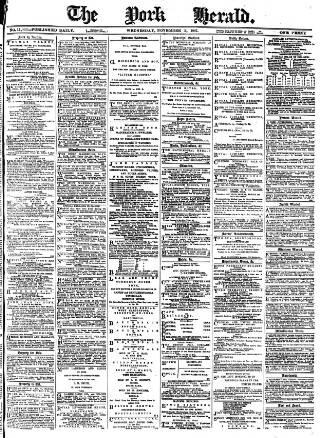 cover page of York Herald published on November 2, 1887