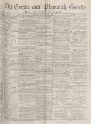 cover page of Exeter and Plymouth Gazette Daily Telegrams published on September 17, 1881