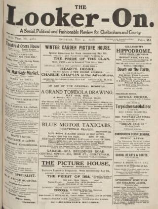 cover page of Cheltenham Looker-On published on May 4, 1918