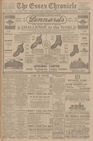 cover page of Chelmsford Chronicle published on September 17, 1920