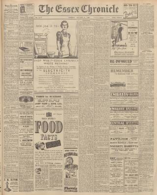 cover page of Chelmsford Chronicle published on August 2, 1940