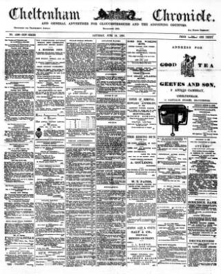 cover page of Cheltenham Chronicle published on June 18, 1892