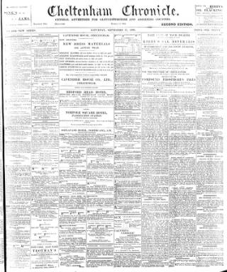 cover page of Cheltenham Chronicle published on September 17, 1898