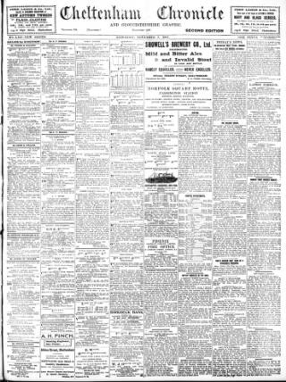 cover page of Cheltenham Chronicle published on November 2, 1907
