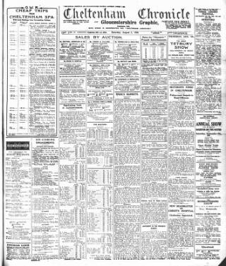 cover page of Cheltenham Chronicle published on August 2, 1930