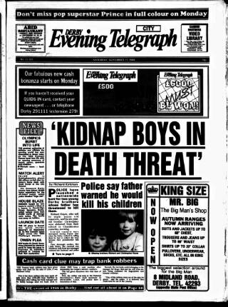 cover page of Derby Daily Telegraph published on September 17, 1988