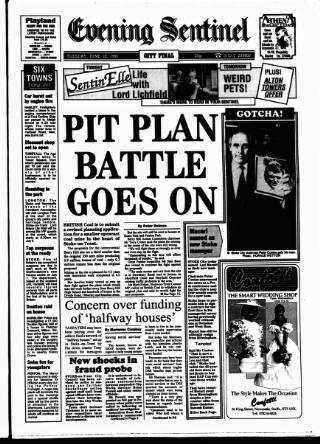 cover page of Staffordshire Sentinel published on June 18, 1991