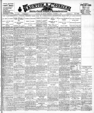 cover page of Taunton Courier and Western Advertiser published on November 2, 1932
