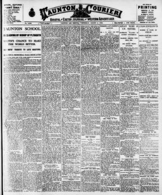 cover page of Taunton Courier and Western Advertiser published on August 2, 1933