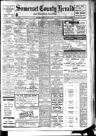 cover page of Taunton Courier and Western Advertiser published on May 4, 1940
